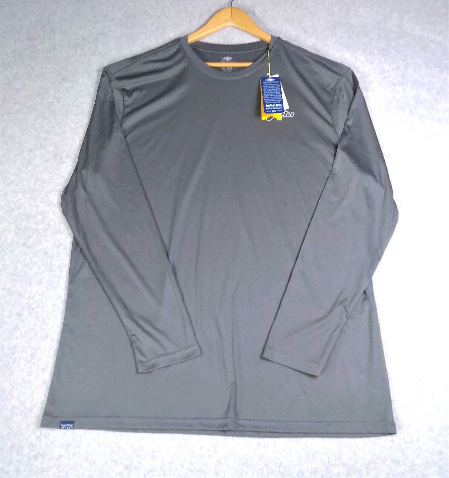 AFTCO AFTech Momentum Fishing Shirt Mens 2XL Gray Long Sleeve UPF Sunblock NEW gallery