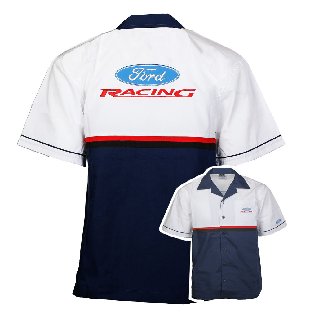 Ford Racing Pit Mechanic Button Down Work Crew Shirt Official Licensed gallery