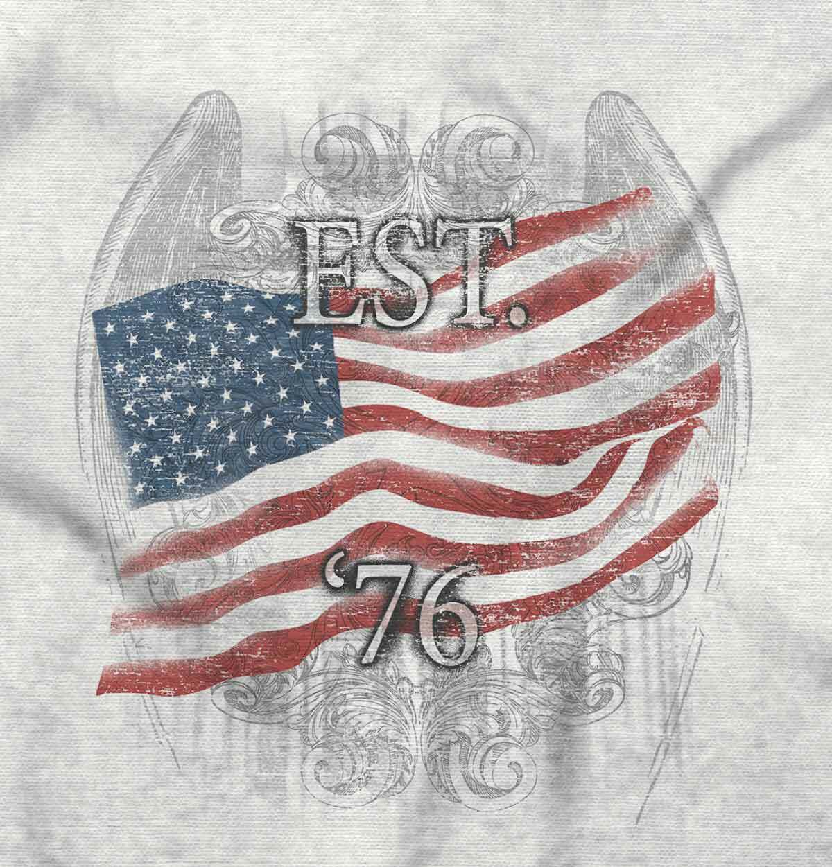 American Flag USA Patriotic United States Adult Short Sleeve Crewneck Tee gallery