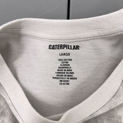 NWT Caterpillar Tee Mens Large Grey Lunar Rock Short Sleeve Logo T-shirt