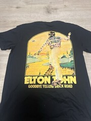 Elton John Goodbye Yellow Brick Road Tour Shirt 2023 Men’s Size Medium Black