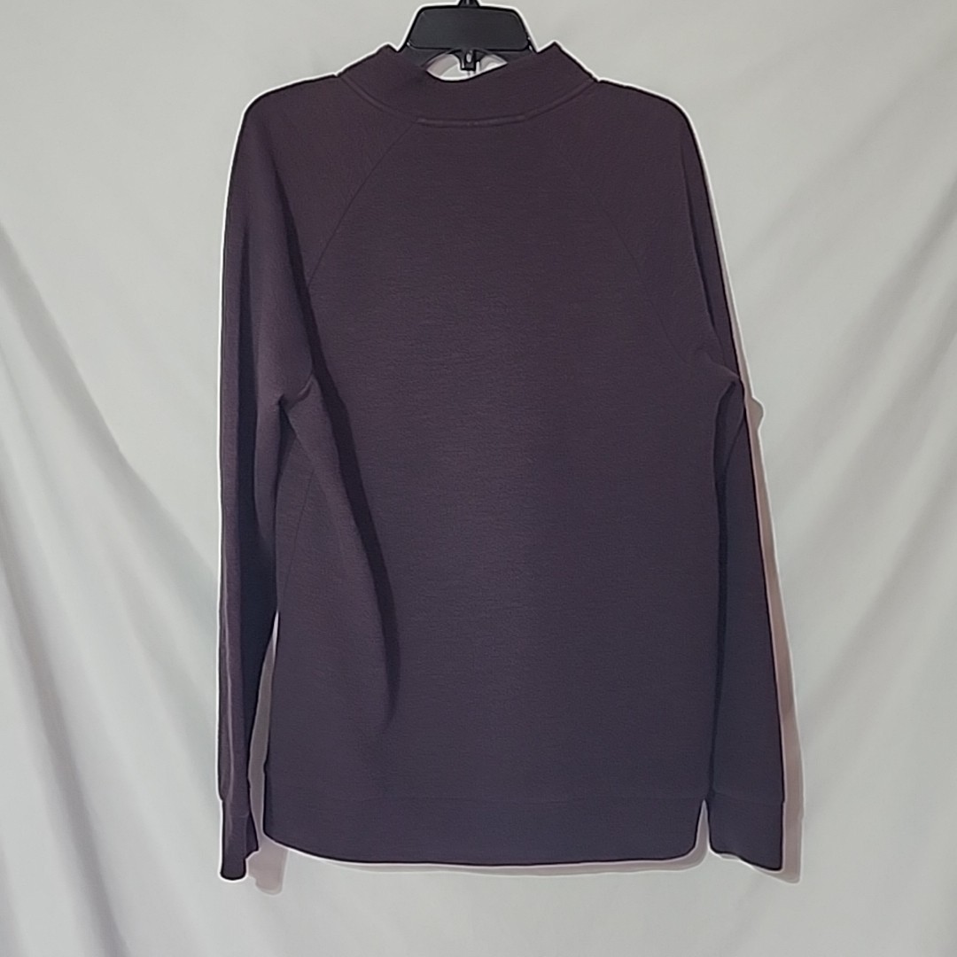 Marc Anthony 1/4 Zip Pullover Purple Black Slim Fit Men's Medium gallery