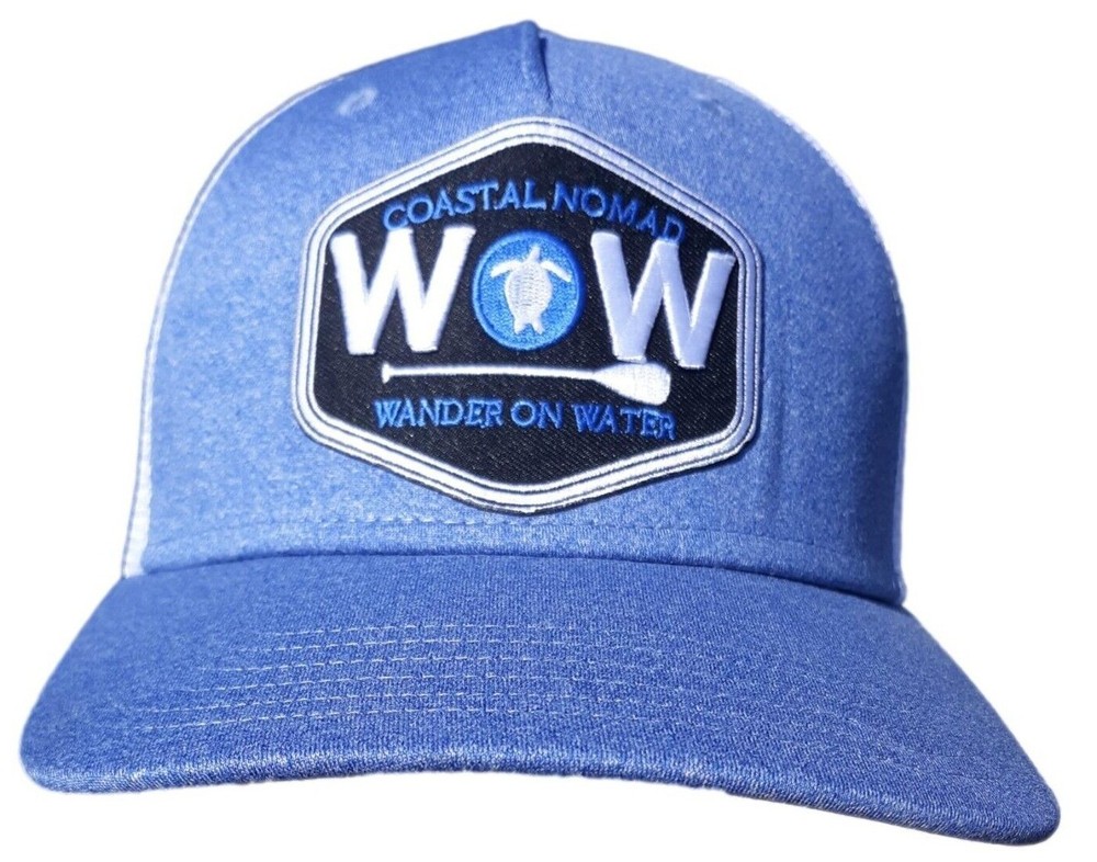 WOW Trucker hat Coastal Nomad Paddle board Sup yoga surfing turtle surf ocean