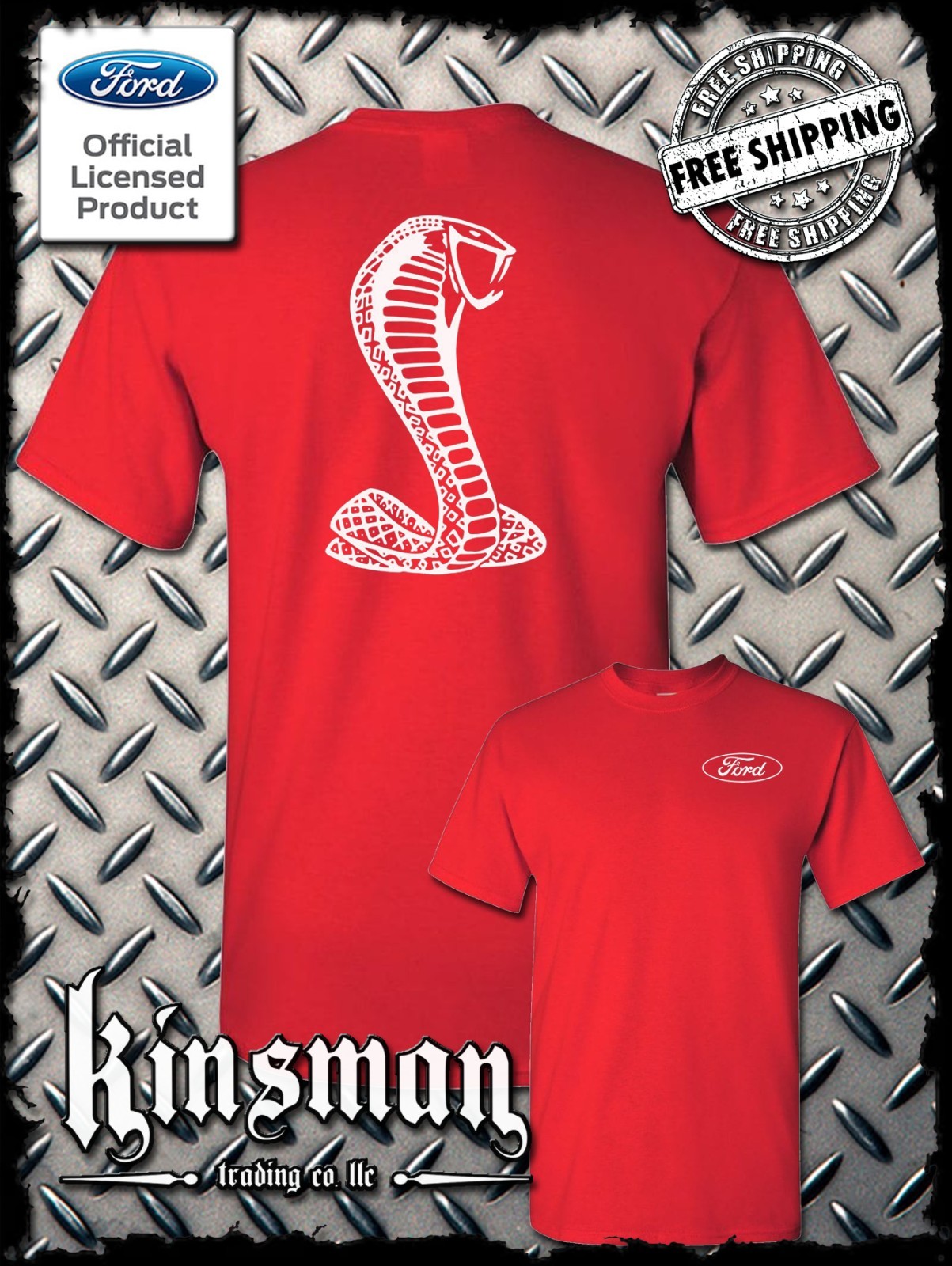 Licensed Ford / Shelby Cobra Logo T-Shirt - Official Product Mustang GT500 gallery