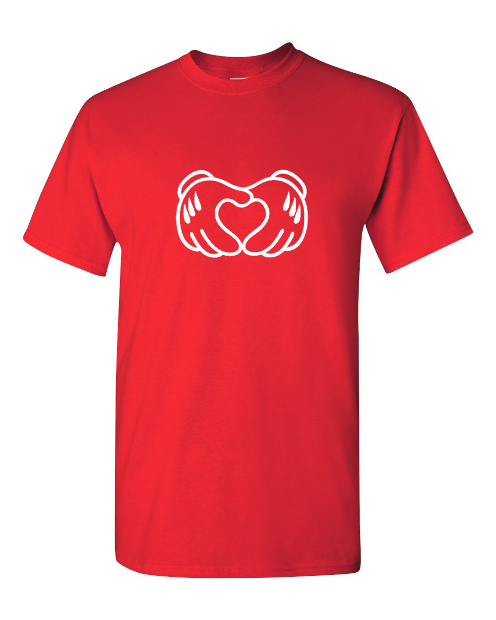 Mens Heart Hands Love Shirt Valentines Day Gift Anniversary Couples Romantic Tee