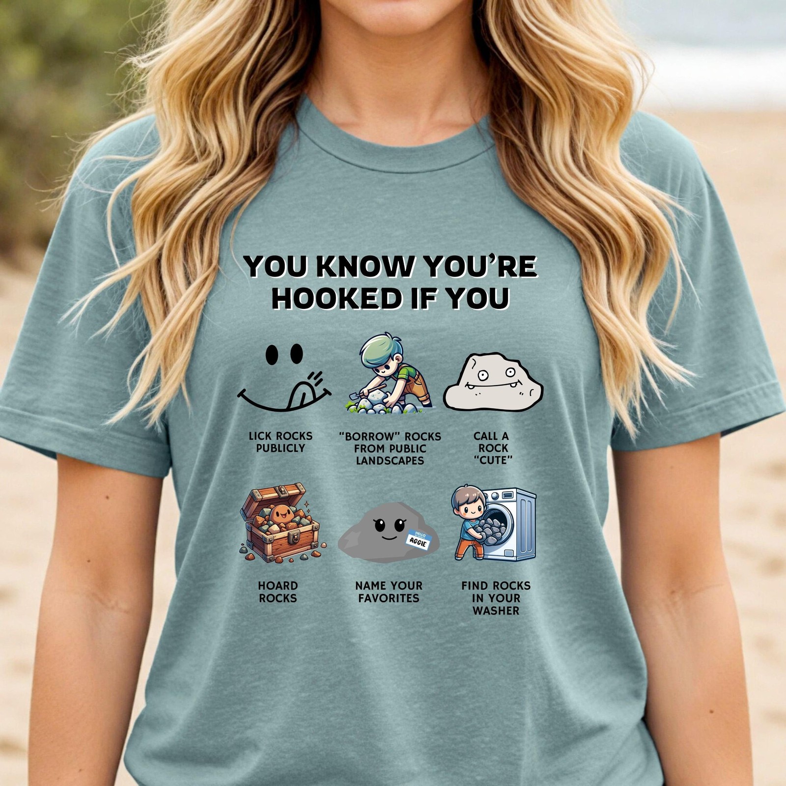 Funny Rockhound Shirt Gift for Rocks Lover Gift for Geologists Rock Hunter Agate
