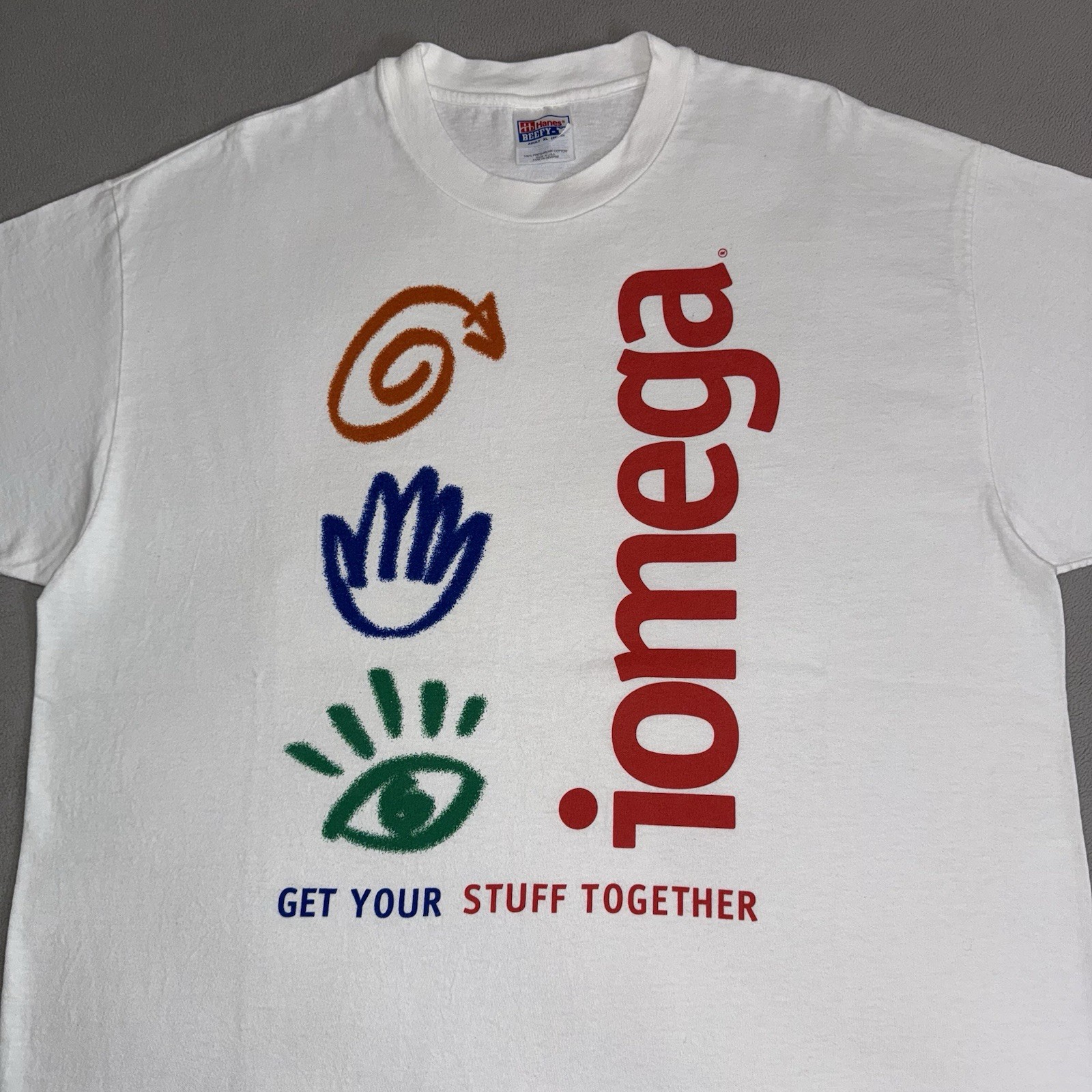 Vintage Iomega Storage Zip Drive Floppy Disk Art T-shirt XL Computer Tech 90s gallery