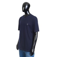 BRUNELLO CUCINELLI 700$ Crewneck Tshirt – Logo Embroidery, Contrast Stitches