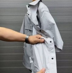 Summer New Outdoor Multi Pocket Quick Drying Short Sleeved Shirt