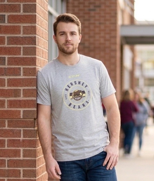 CCM Hershey Bears ESTD 1938 Men’s Gray Heathers T-Shirt Size M Hockey AHL NWOT