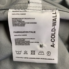 A-COLD-WALL Size M Grey Monogram Polyamide Pop-Over Short Sleeve Shirt