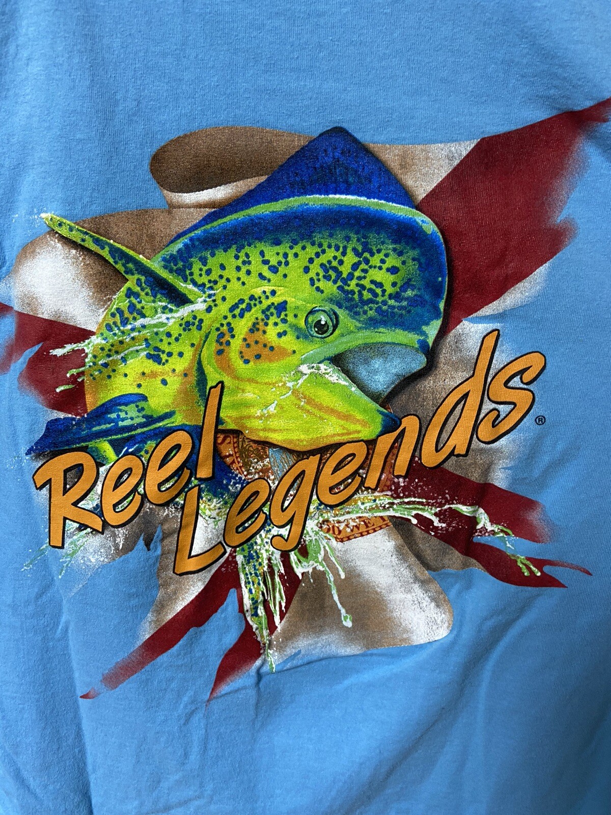 Reel Legends T-Shirt Mens Adult Extra Large Blue Fish Fisherman gallery