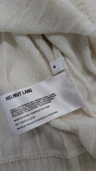 Helmut Lang Crushed Wool Tank Top Size Medium Ivory White NWT $395 Merino Logo