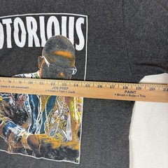 Notorious Shirt Mens Medium Gray Rap Graphic Tee Tagless Hip Hop Music