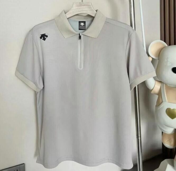 Descente Half Zipper Ice Feel Quick Drying Short Sleeves T-shirt gallery