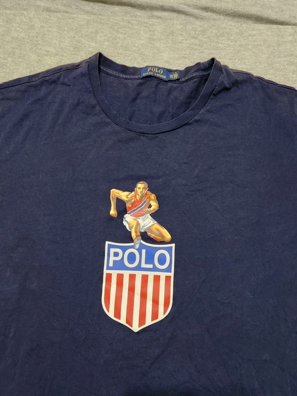 Polo Ralph Lauren Shirt Mens Blue XXXL Olympic USA Track and Field Runner Shield gallery
