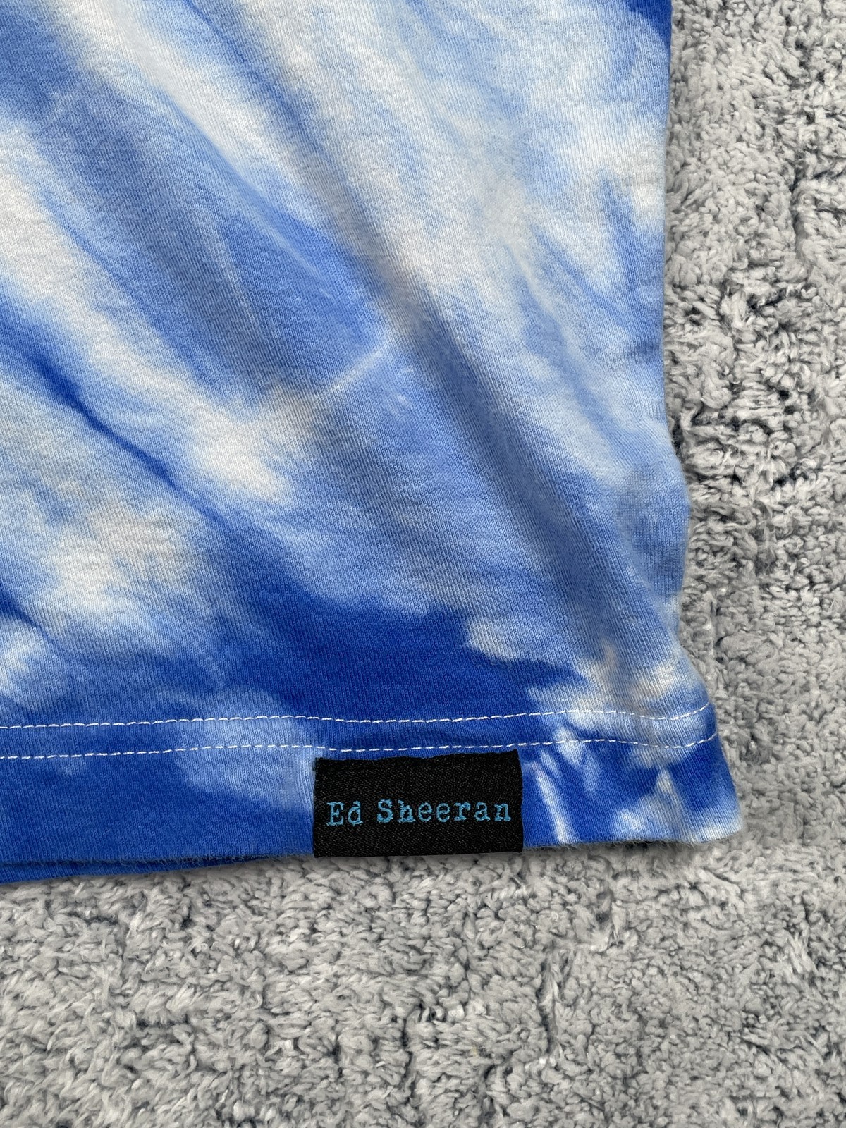 Ed Sheeran Divide Album Tie-Dye T-Shirt Men's Blue White Graphic CONCERT Tee gallery