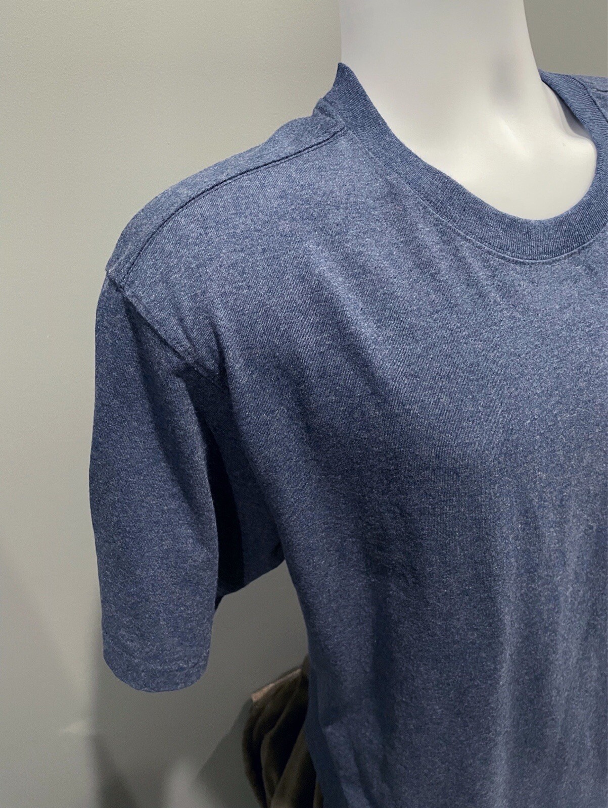 Carhartt Men's Large Crew Neck T-Shirt Workwear Heavy Duty Solid Heather Blue gallery
