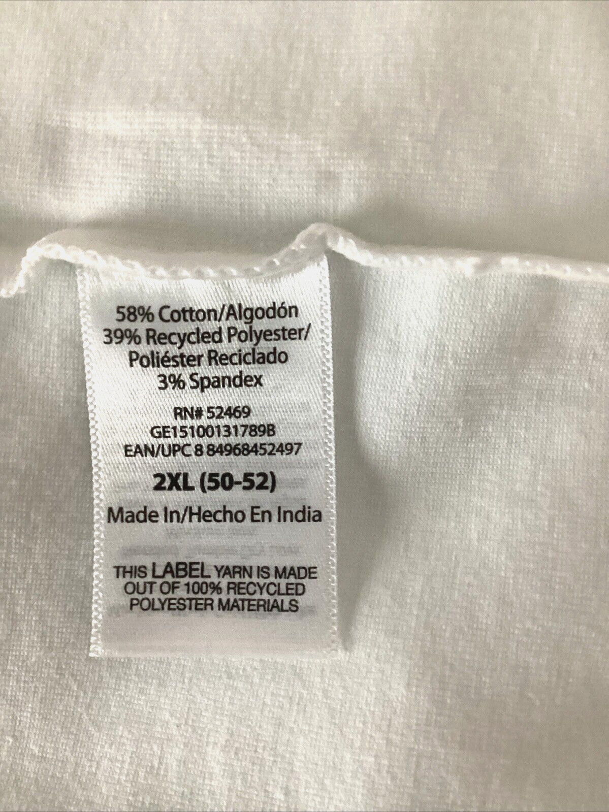 GEORGE White Short Sleeve V-Neck Tee Shirt Sz. 2XL* gallery