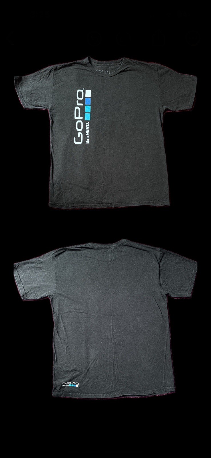 GoPro Be A Pro Black Short Sleeve T-Shirt Tee – Size L – 100% Cotton