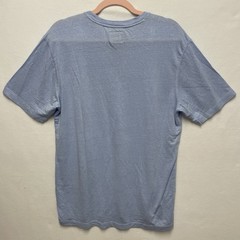 Trient Men’s Light Blue Linen Blend Short Sleeve Tee Medium T Shirt