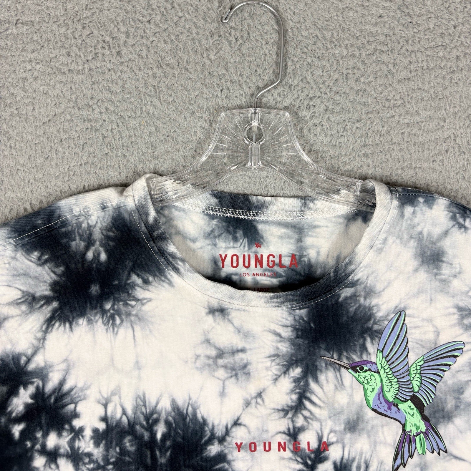 YoungLA Hummingbird T-shirt Men’s XL Tie Dye Comfort Stretch Hip Hop Streetwear gallery
