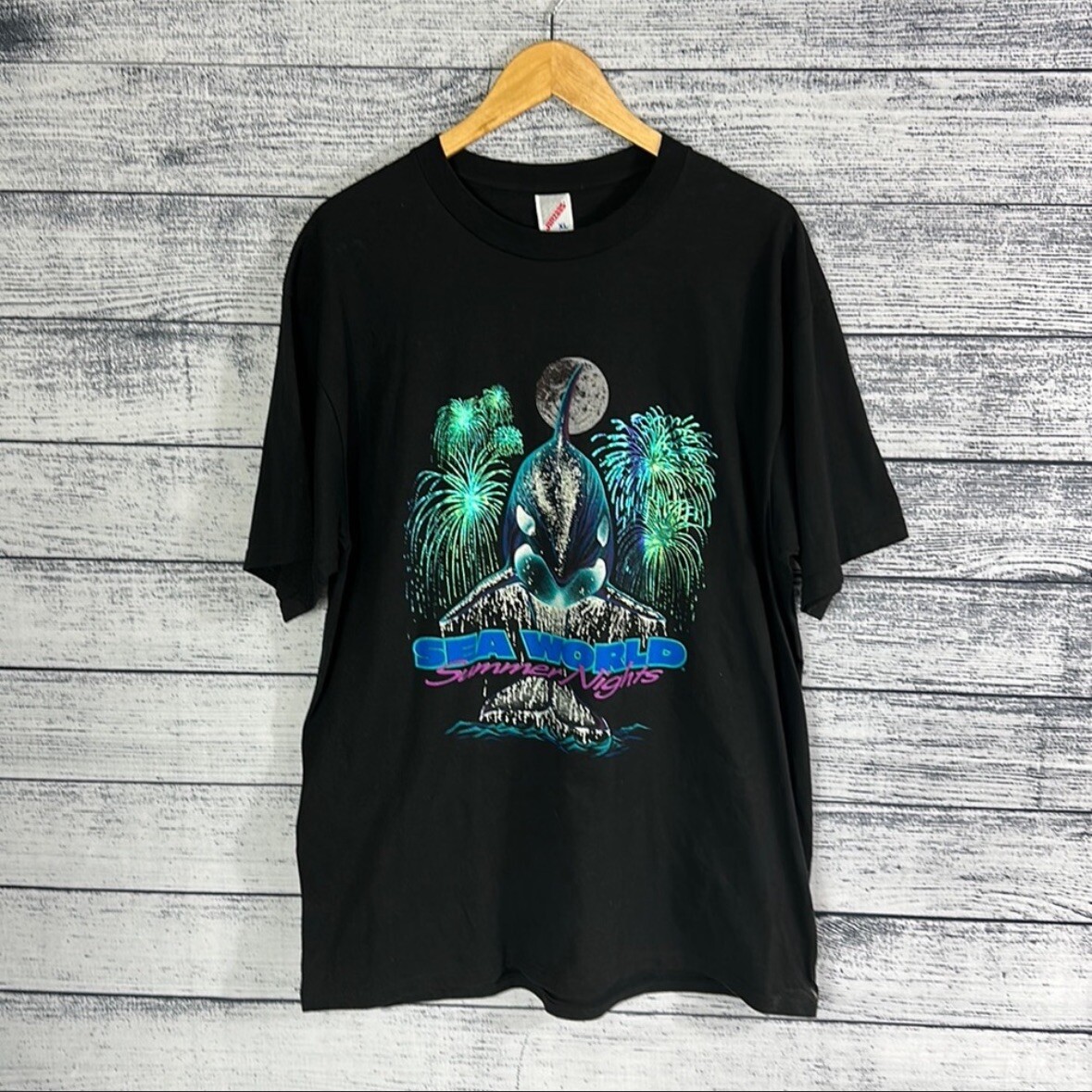 Vintage Sea World Summer Nights Orca Tee Shirt XL Animal Ocean gallery