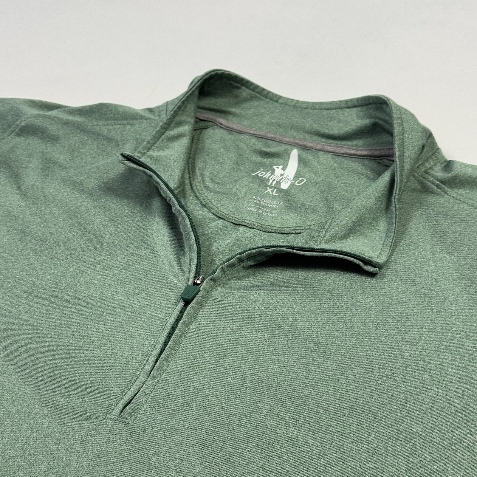 Johnnie-O 1/4 Zip Golf Shirt Performance Long Sleeve Green Men’s Extra Large