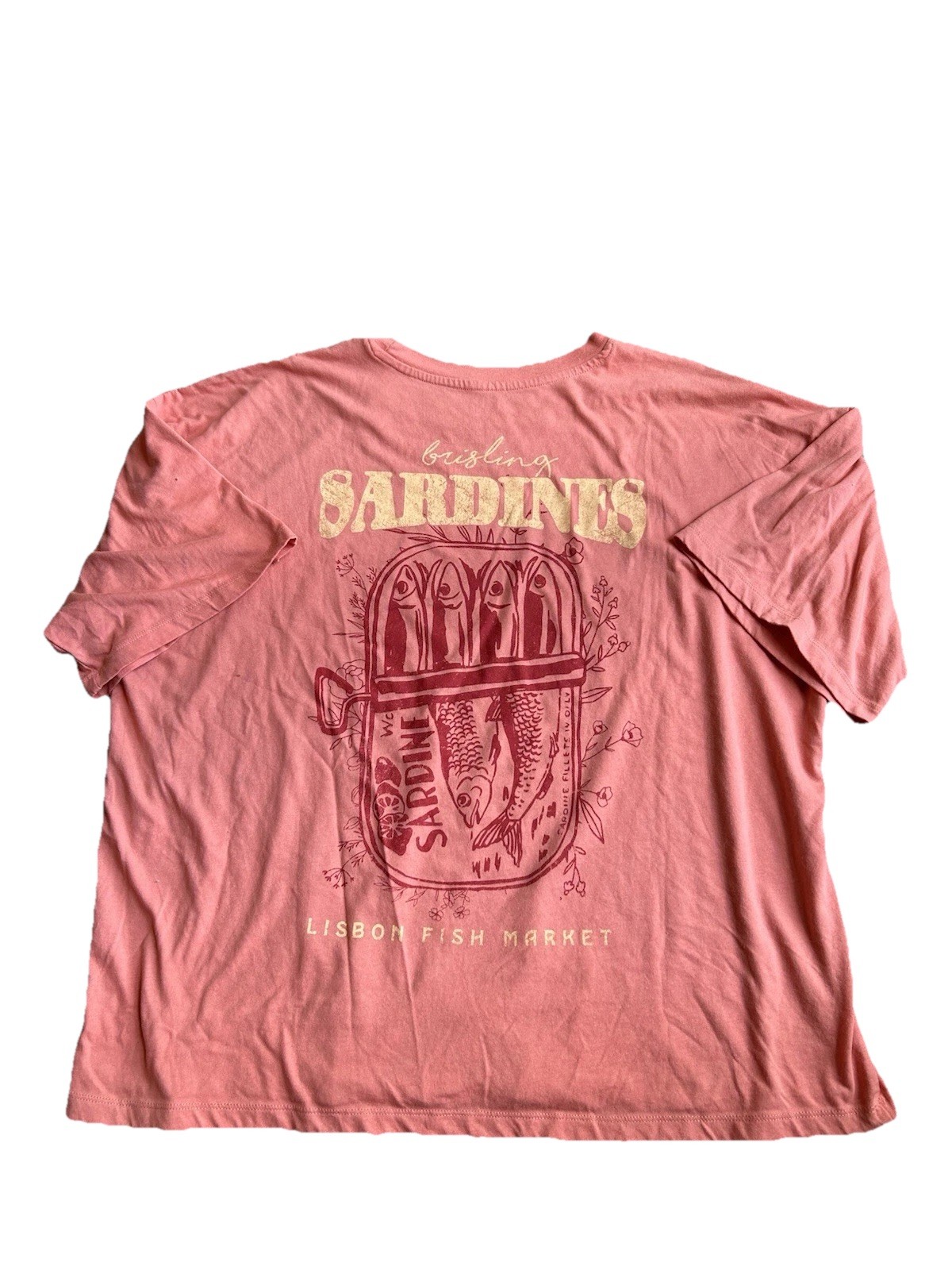 Oversized Brisling Sardines Graphic Tee XXL Coastal Grandmother Fisherman Core gallery