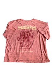 Oversized Brisling Sardines Graphic Tee XXL Coastal Grandmother Fisherman Core