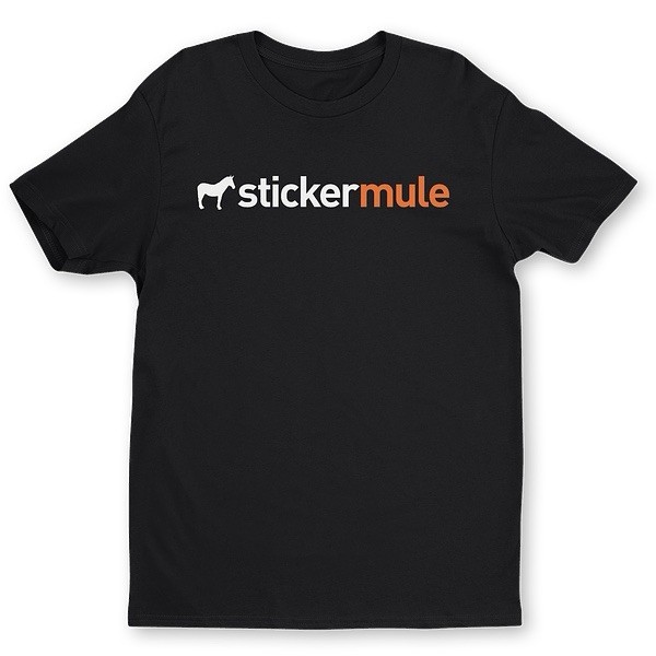 Sticker Mule t-shirt Adult Size Medium M Black