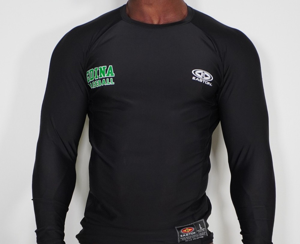 MEN’S “EDINA BASEBALL” COMPRESSION BLACK SHIRT LARGE