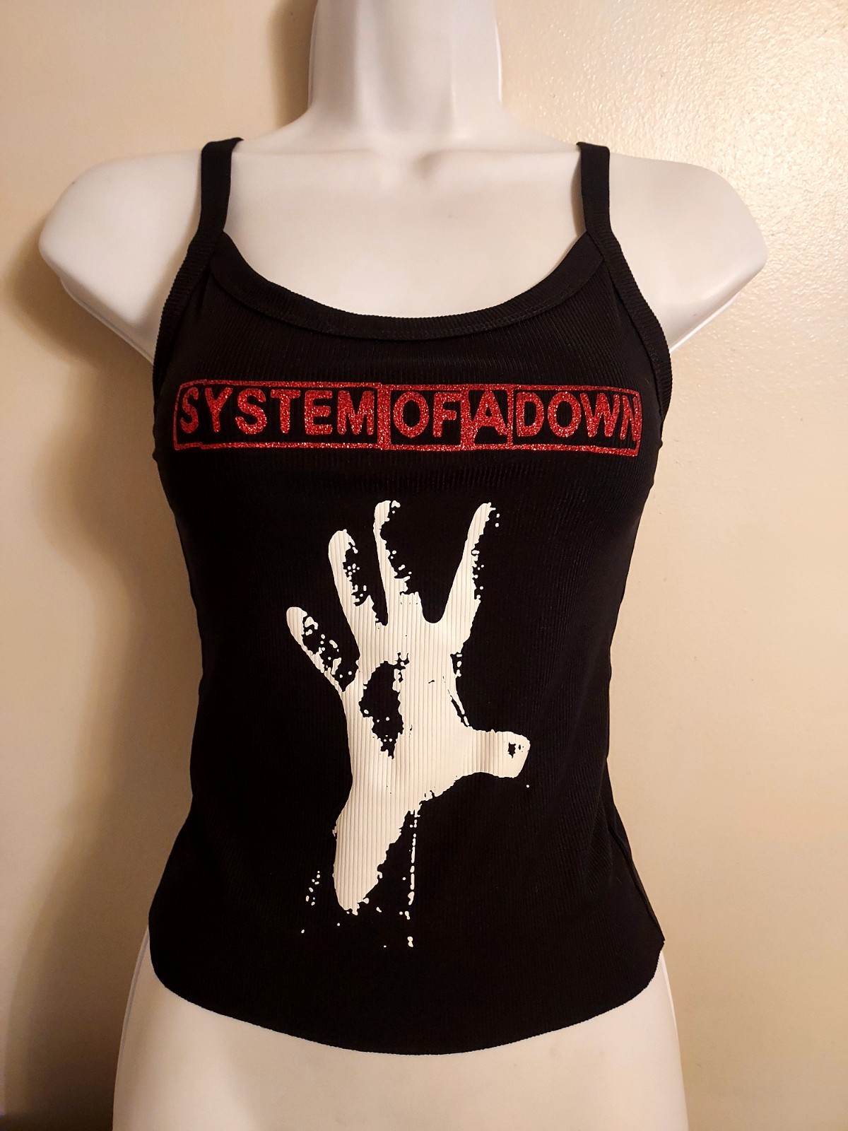 System of a Down Crop top Tank Toxicity self titled hand album Shirt Glitter gallery
