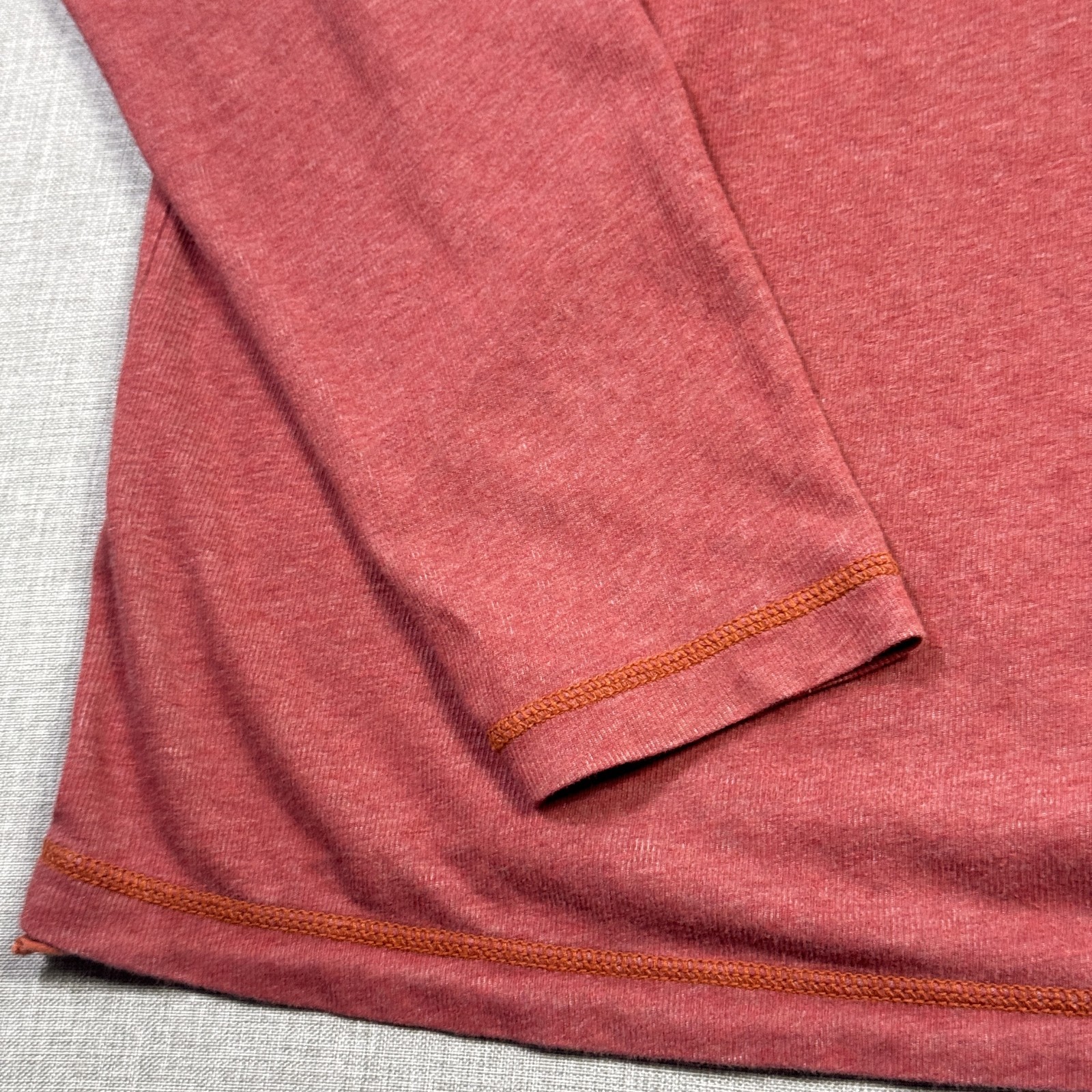 Tommy Bahama Shirt Mens XLT Red Long Sleeve Henley Contrasting Trim Button gallery