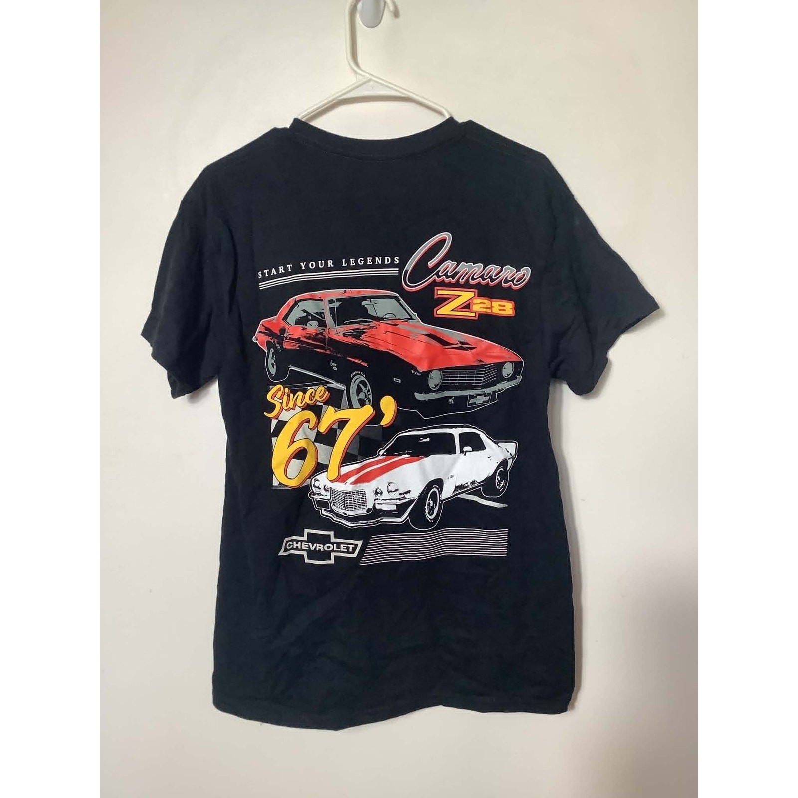NWOT Chevy Camaro Z28 T-Shirt Mens Medium Black Graphic GM Chevy Since 67 gallery
