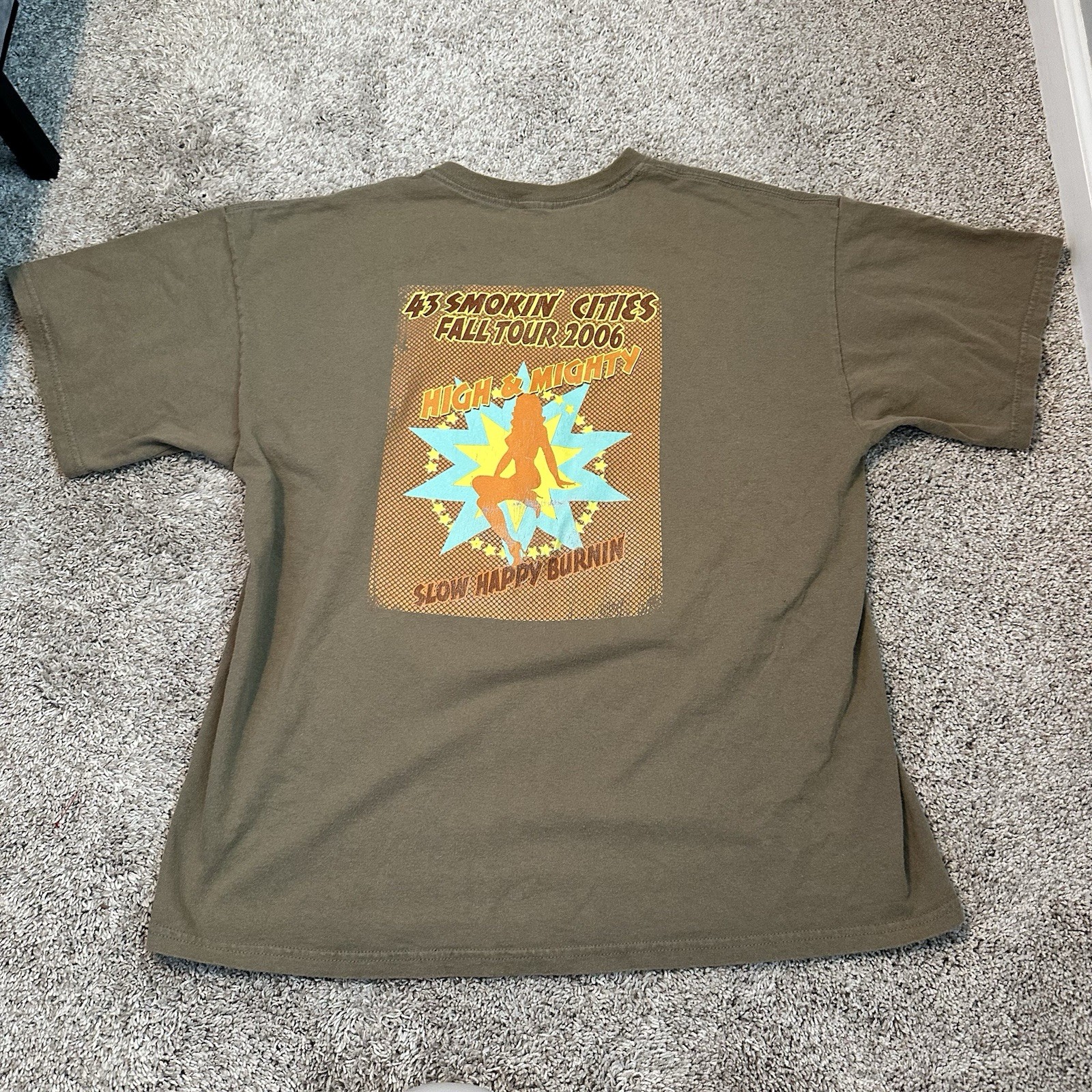 Gov’t Mule 2006 High & Mighty Tour T-Shirt Vintage Style Rock Tee Brown XL-ish gallery