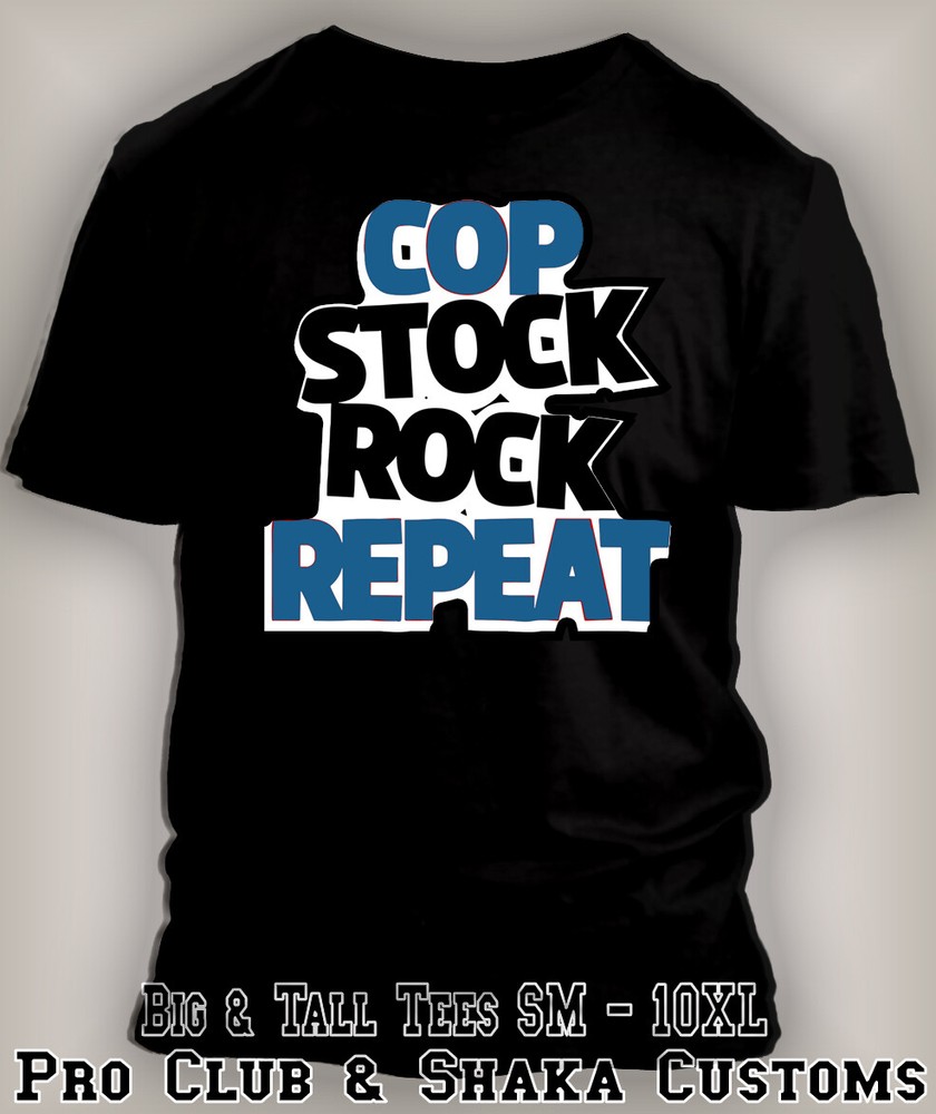 Cop Stock Repeat Big Tall Sm Graphic ProClub Shaka Tee to Match J4 Military Blue