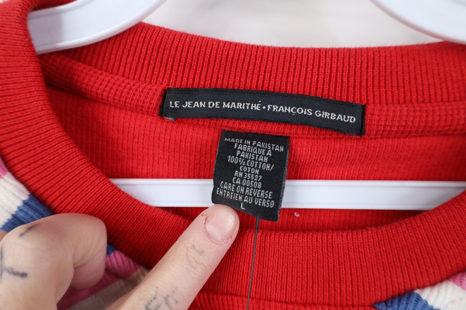 Deadstock Vtg 90s Marithe Francois Girbaud Mens Large Baggy Thermal Knit T-Shirt gallery