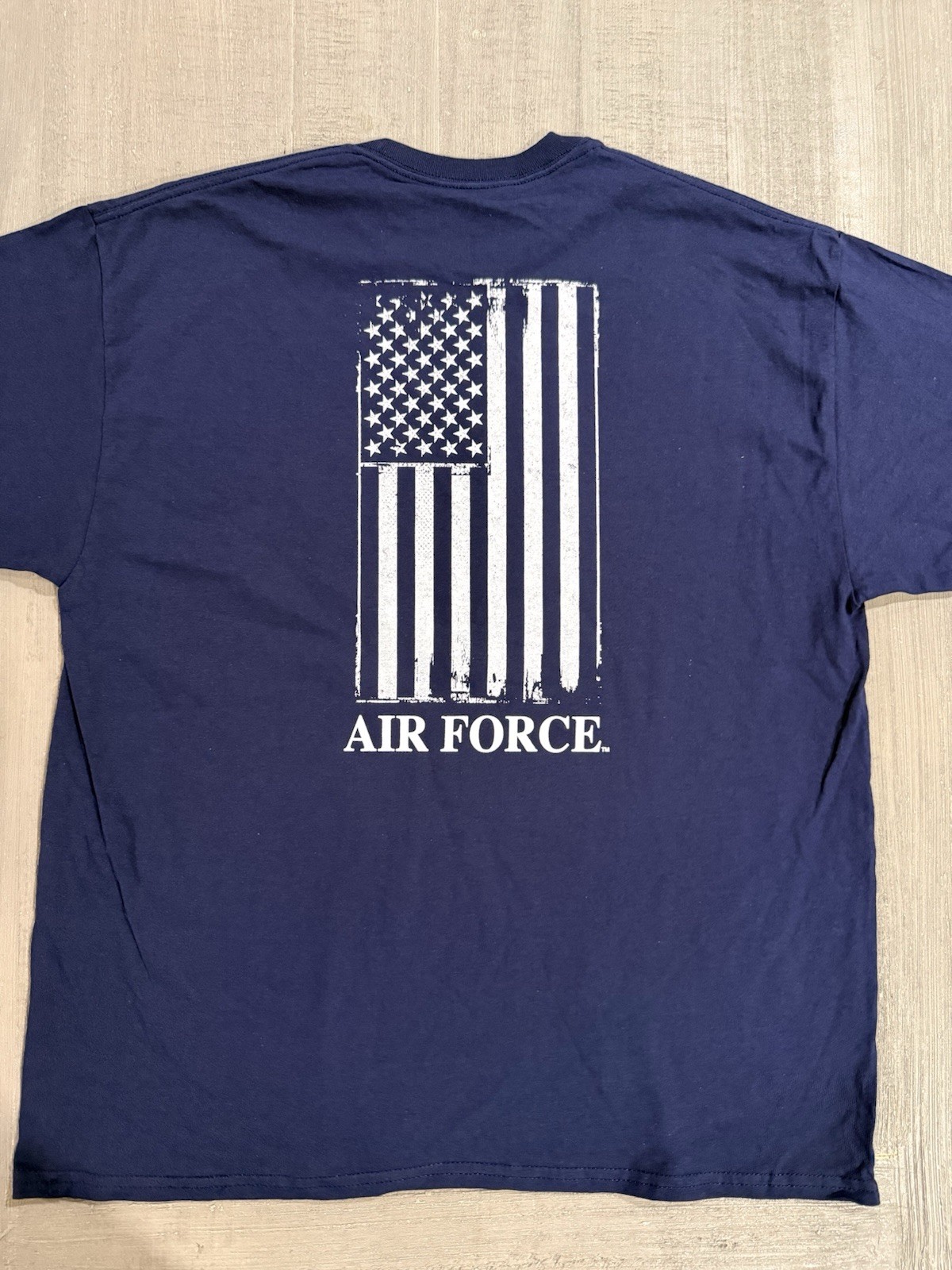 USAF US Air Force Navy Blue Double Sided T-Shirt - by MV Sport - Size XL - NWT gallery