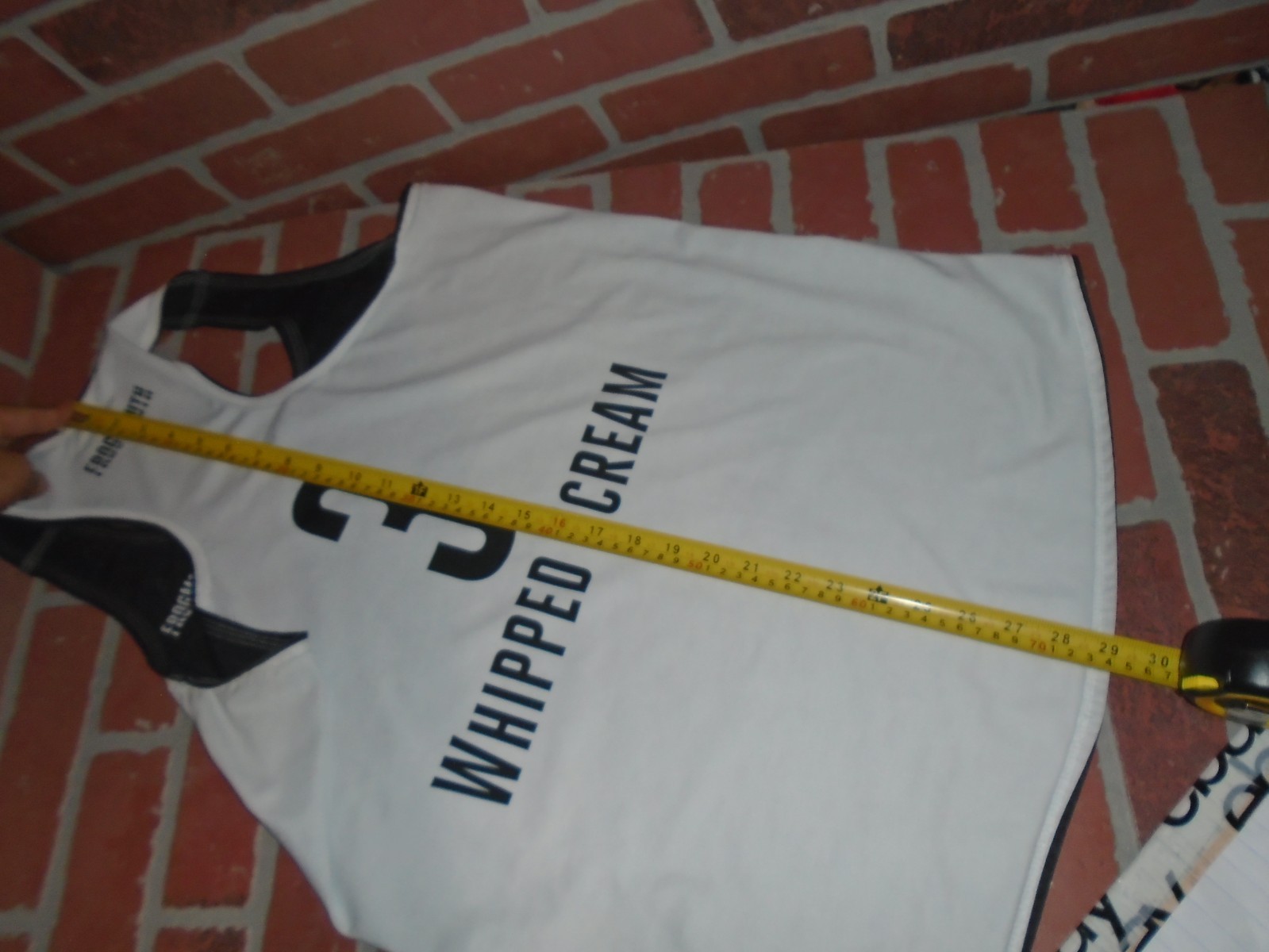 FROGMOUTH "#3 WHIPPED CREAM"REVERSIBLE JERSEY TANK-ADULT SIZE-SEE PICTURES gallery
