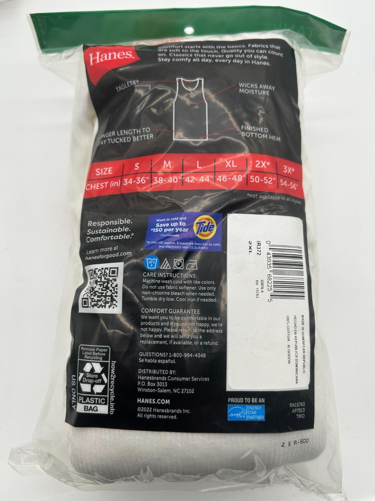 Hanes Men’s 2X-Large Tagless Tank Tops – 9 Pack (3x 3-Pack) Factory Imperfect gallery