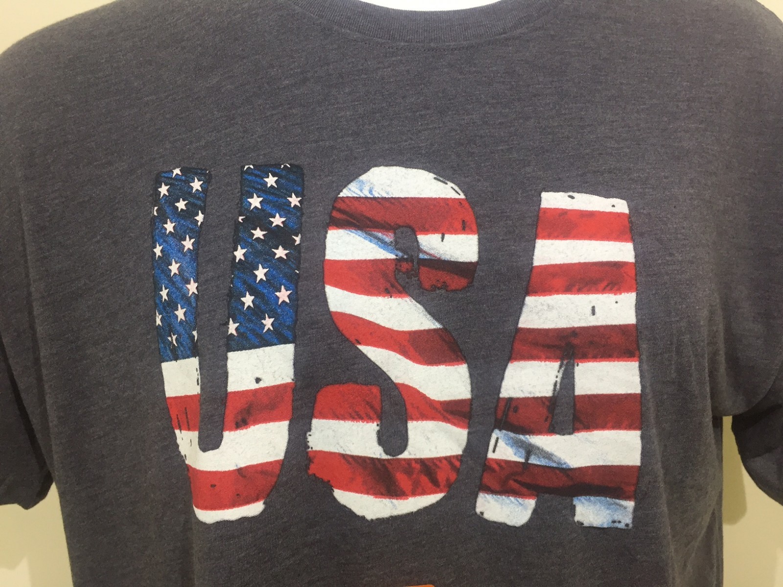 NWT Men's Galt Signature American Shirt Charcoal Gray USA Red White Blue XXL 2XL gallery