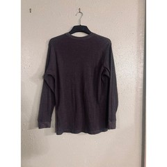 Authentic Quality Cactus Original Brand Mens L Grey Long Sleeve Waffle Shirt