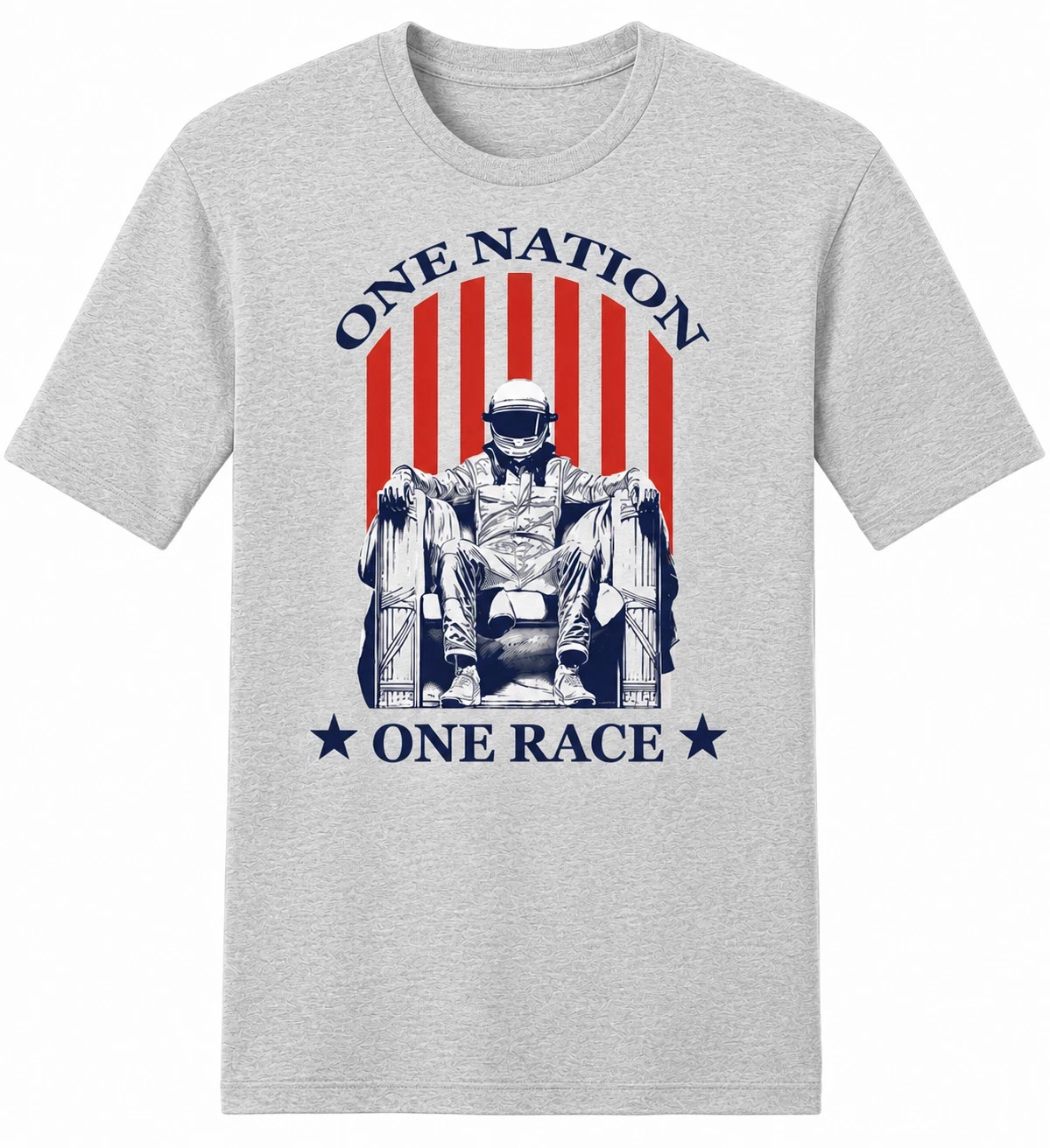 One Nation One Race T-Shirt Racing Helmet Graphic Tee gallery