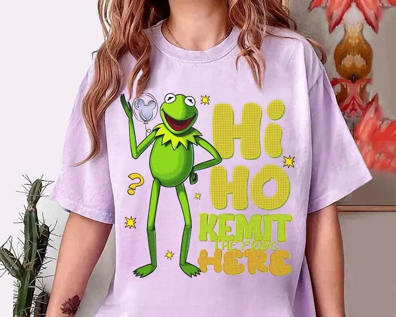 Retro 90s Kermit The Frog Muppets Haftone Shirt, Kermit Muppet shirt gallery