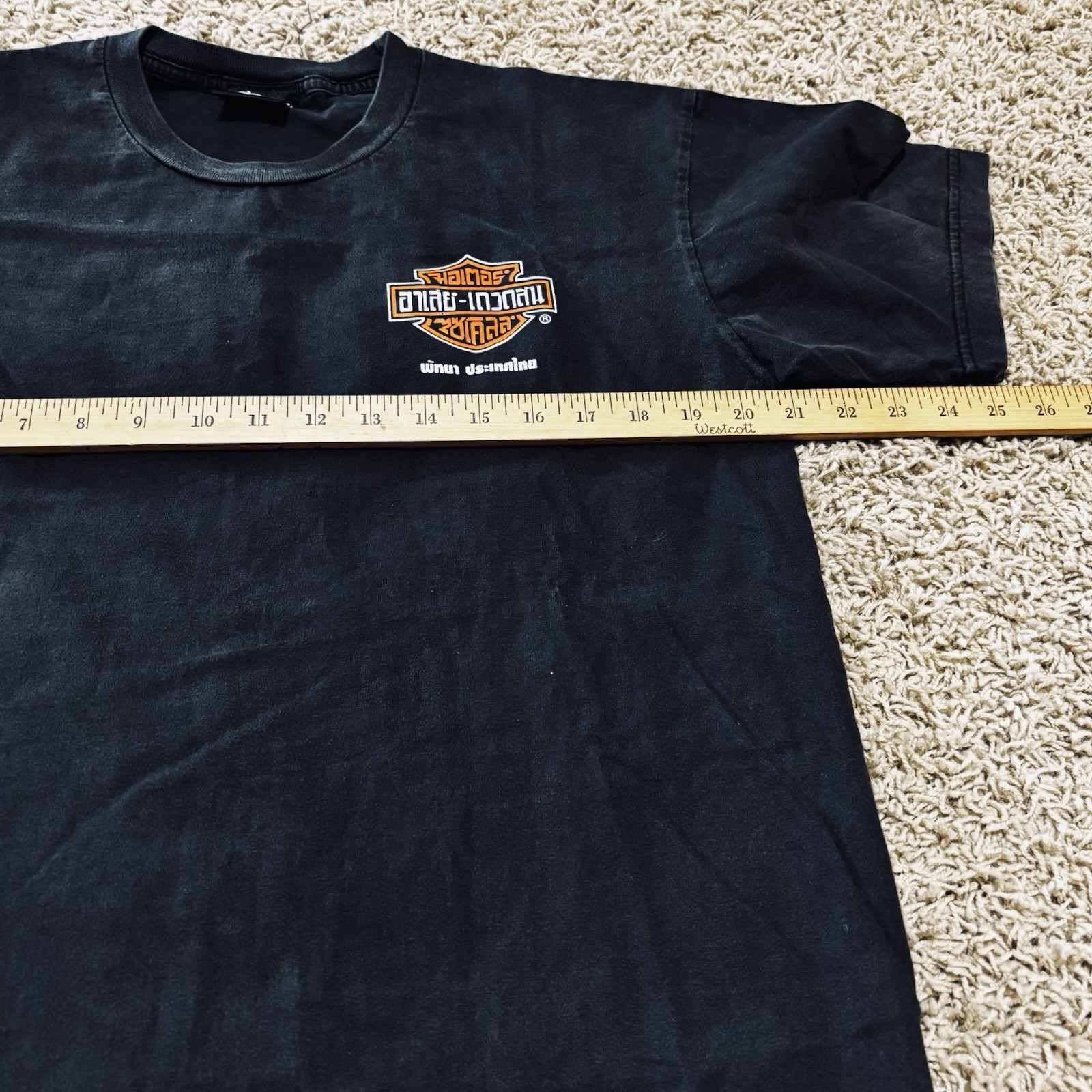Harley Davidson Pattaya Thailand Biker Motorcycle Black Graphic T-Shirt Large gallery