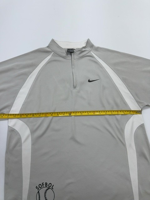 Mitchell Unisex Light Gray Pullover XL Raglan Zip Mock Neck T-Shirt gallery