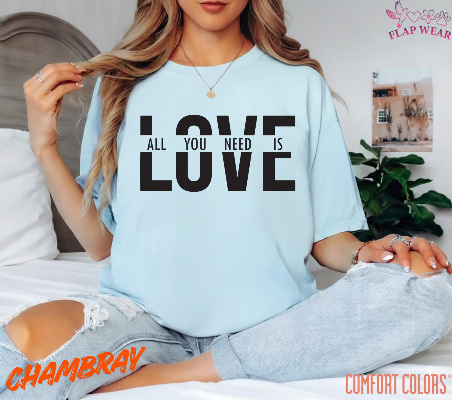 Unisex All You Need Is Love T shirt Men T shirt Women valanity day Romantic gallery