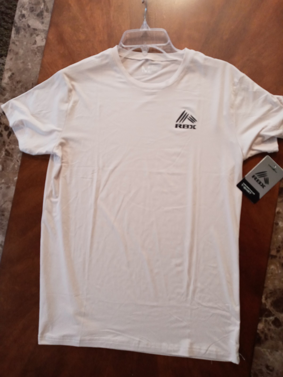 RBX Men's Crew Neck T-shirt Short Sleeve Size MED Ivory Color Casual Active Wear gallery