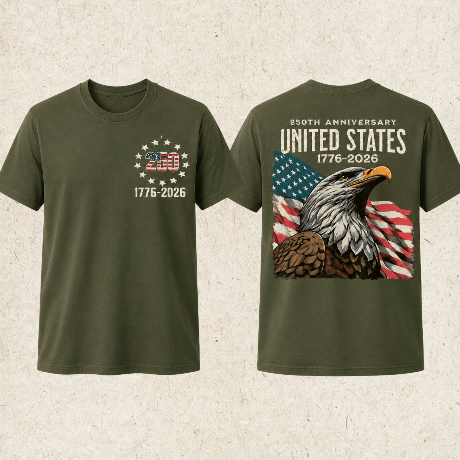 250 Anniversary USA Tee America 250th Unisex Front and Back T-Shirt gallery
